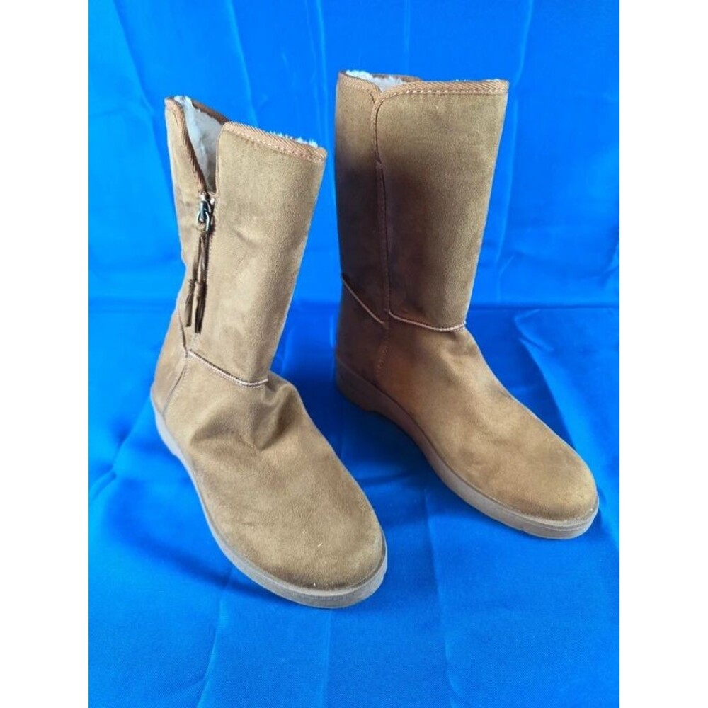Magellan Faux Suede Leather Lined Winter Boots